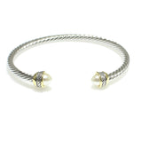 84041, PEARL DESIGNER INSPIRED CUFF BRACELET