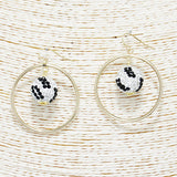 84121, FIREBALL ROUND EARRING