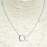 84134, DOUBLE RING NECKLACE *STAINLESS STEEL