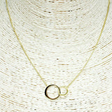 84134, DOUBLE RING NECKLACE *STAINLESS STEEL