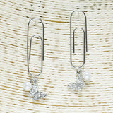 84143, BUTTERFLY DANGLE PAPER CLIP EARRING