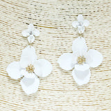 84144, RUBBER COATED FLOWER EARRING
