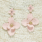84144, RUBBER COATED FLOWER EARRING
