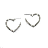 84149, HEART HOOP EARRING 1"