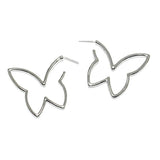 84151, BUTTERFLY HOOP EARRING 1.25"