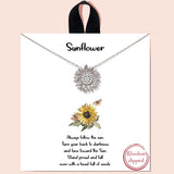 84319, "SUNFLOWER" PAVE CUBIC ZIRCONIA NECKLACE