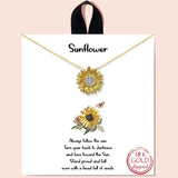 84319, "SUNFLOWER" PAVE CUBIC ZIRCONIA NECKLACE