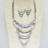 84335, HAMMERED METAL NECKLACE