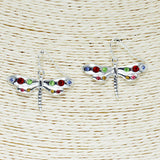 84428, DRAGONFLY STONE EARRING