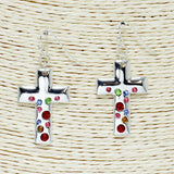 84432, CROSS STONE EARRING