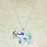 84452, ELEPHANT OPAL W/ EPOXY NECKLACE