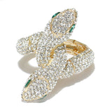 84470, TWISTED SNAKE CRYSTAL RHINESTONE BRACELET