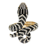 84474, SNAKE CRYSTAL RHINESTONE STRETCH BRACELET