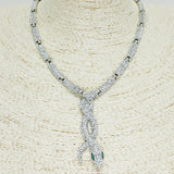 84476, SNAKE CRYSTAL RHINESTONE CHOKER NECKLACE
