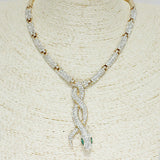 84476, SNAKE CRYSTAL RHINESTONE CHOKER NECKLACE