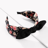 84545, FLORAL PRINT BOW HEAD BAND