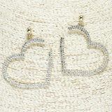 84547, BIG HEART CRYSTAL RHINESTONE EARRING