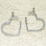 84547, BIG HEART CRYSTAL RHINESTONE EARRING