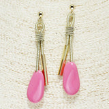 84574, COLOR COATED COIL DROP EARRING