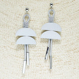 84576, METALLIC COATED COIL DROP EARRING