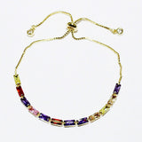 84611, CUBIC ZIRCONIA ADJUSTABLE BRACELET