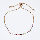 84612, CUBIC ZIRCONIA ADJUSTABLE BRACELET