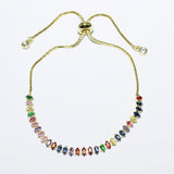 84613, CUBIC ZIRCONIA ADJUSTABLE BRACELET