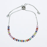 84613, CUBIC ZIRCONIA ADJUSTABLE BRACELET