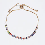 84613, CUBIC ZIRCONIA ADJUSTABLE BRACELET