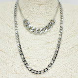 84692, CHAIN DOUBLE LAYERED NECKLACE