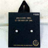 84707, 4MM GLASS PEARL STUD EARRING