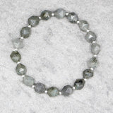 84724, FACETED BEAD STRETCH BRACELET
