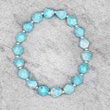 84724, FACETED BEAD STRETCH BRACELET