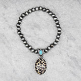 84726, OVAL NAVAJO PEARL STRETCH BRACELET