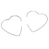 84748, HEART HOOP EARRING 2"