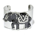 84779, EPOXY ELEPHANT CUFF BRACELET