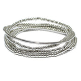 84855, MULTI BALL STRAND STRETCH BRACELET SET