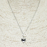 84947, HEART PENDANT NECKLACE *STAINLESS STEEL