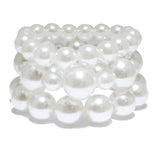 85076, PEARL 3PCS/SET STRETCH BRACELET