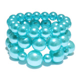 85076, PEARL 3PCS/SET STRETCH BRACELET