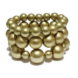 85076, PEARL 3PCS/SET STRETCH BRACELET