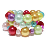 85076, PEARL 3PCS/SET STRETCH BRACELET