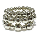 85076, PEARL 3PCS/SET STRETCH BRACELET