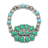 85083, WESTERN SEMI PRECIOUS STONE STRETCH BRACELET