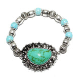 85085, WESTERN SEMI PRECIOUS STONE STRETCH BRACELET