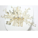 85157, HANDMADE FLOWER BRIDAL HAIR COMB