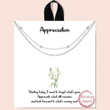 85176, "APPRECIATION SATELLITE" DOUBLE LAYERED CHAIN NECKLACE