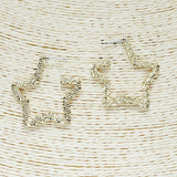 85331, STAR HOOP EARRING/GOLD DIPPED