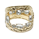 85378, RHINESTONE W/ METAL CHUNKY BRACELET