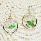 85454, "MOM" PRESSED FLOWER EARRING
